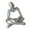 Silver, variant on Abstract Thinker Statue Tabletop Decorative Sculpture for Decor White