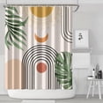 thumbnail image 2 of Waterproof Abstract Art Vintage Shower Curtain 72x84 Inch Boho Style Polyester Unique Shower Curtain for Bathroom Hotel Home Decor with 12 Plastic Hooks, 2 of 5