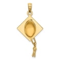 thumbnail image 4 of Finest Gold 10k Solid Yellow Gold Polished 3-D Graduation Cap Pendant Charms, 4 of 5