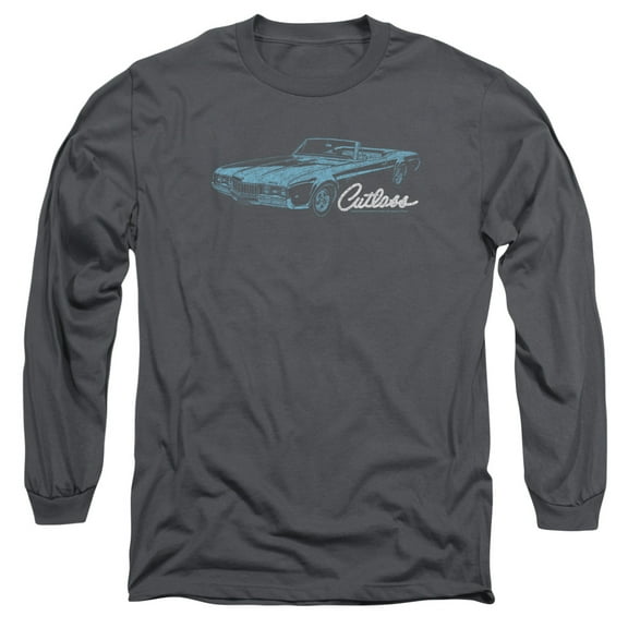 Oldsmobile 68 Cutlass Long Sleeve Adult 18/1 T-Shirt Charcoal