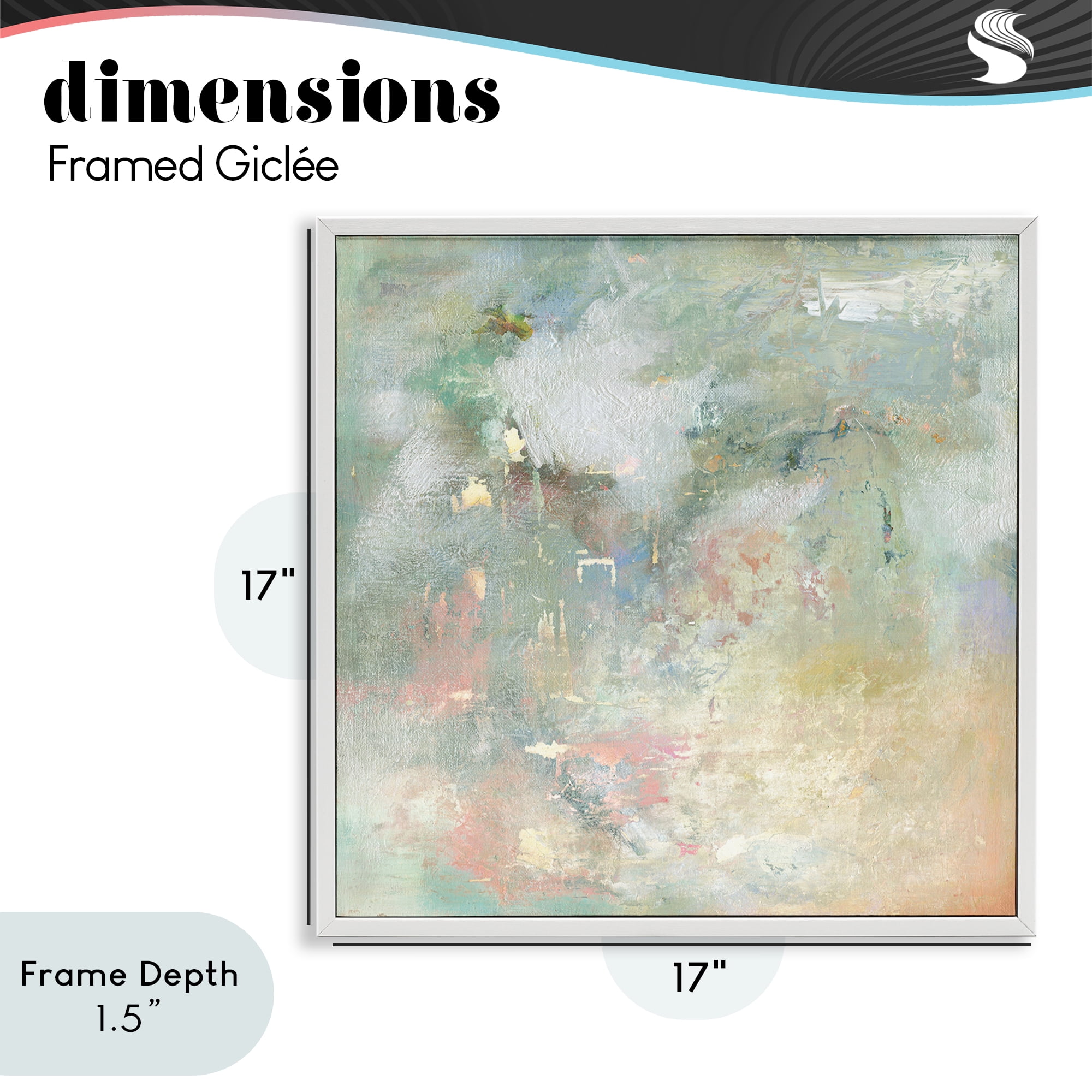 Stupell Industries Ethereal Brushstroke Harmony White Framed Giclee Art, design by Carol Robinson