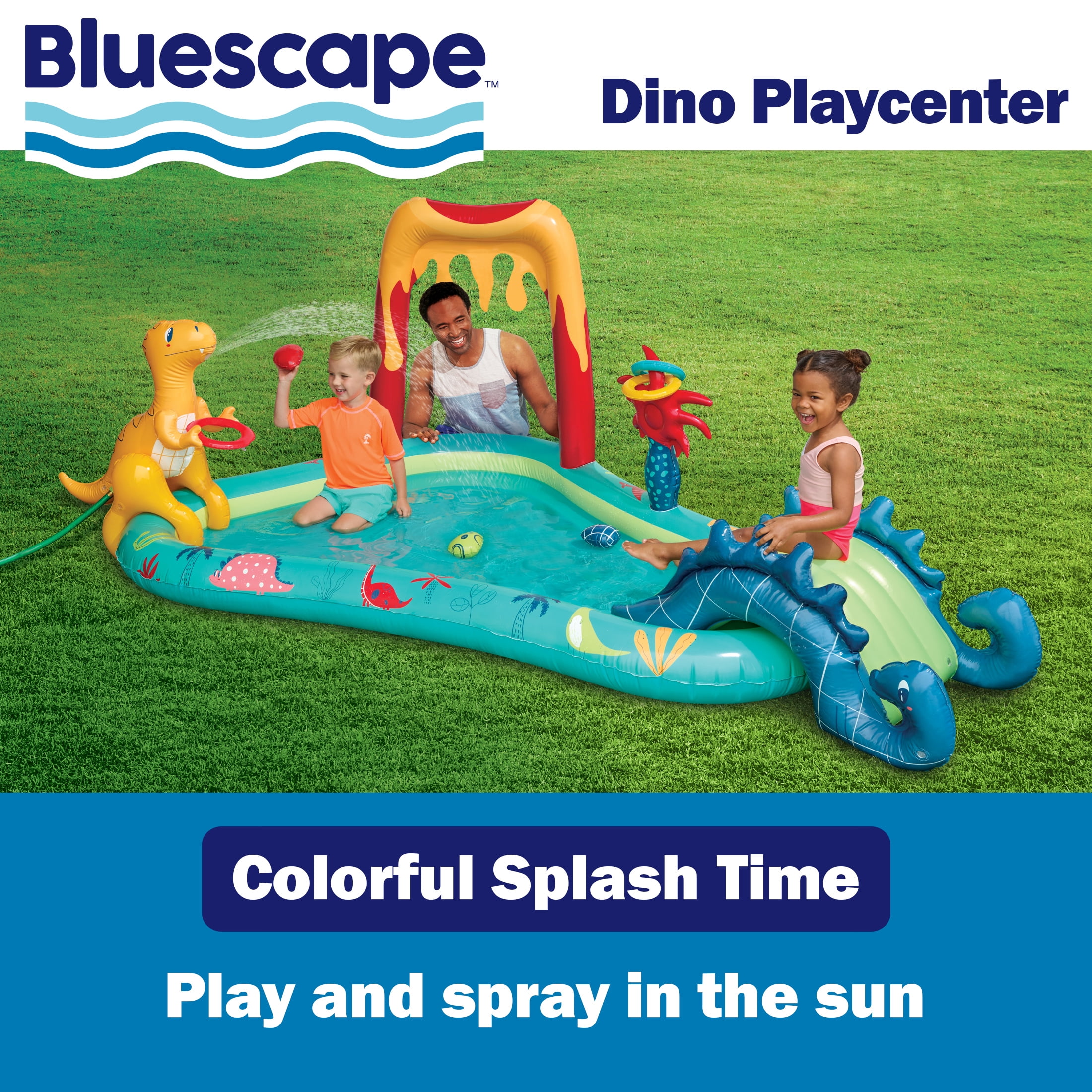 Bluescape Dino Play Center, Inflatable Pool Game & Toys, Age 2 & up, Unisex