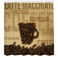 thumbnail image 3 of Ambesonne Brown Shower Curtain, Coffee Beans Shaped Mug, 69"Wx70"L, Dark Brown Pale Brown, 3 of 3