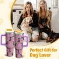 thumbnail image 2 of Dachshund Gifts for Women Dog Lovers 40 oz Floral Weiner Dog Tumblers with Handle and Straw, Stainless Steel Vacuum Insulated Travel Coffee Mug Cup Water Bottle, 2 of 5