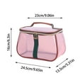 thumbnail image 3 of Retro Vanity Cosmetic Organizer Large Capacity Transparent Toiletry Bag Portable Travel Storage For Women, 3 of 4