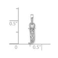 thumbnail image 2 of FJC Finejewelers 10 kt White Gold Initial J Charm 15 x 8 mm, 2 of 5
