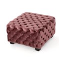 thumbnail image 4 of Provence Blush New Velvet Square Ottoman, 4 of 13