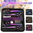 thumbnail image 2 of 7 Inch Professional Dog Pet Hair Grooming Scissors Kit Cutting Thinning Curved Shears Set dog grooming, 2 of 5