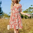 thumbnail image 2 of Kapalua Pareau Hawaiian Hibiscus Coral Short Sleeved Dress party dress women elegant luxury dresses with long sleeves Dress, 2 of 5