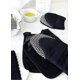 thumbnail image 3 of 2pcs Cotton Terry Cloth Pot Holder Set Kitchen Hot Pad-black, 3 of 3