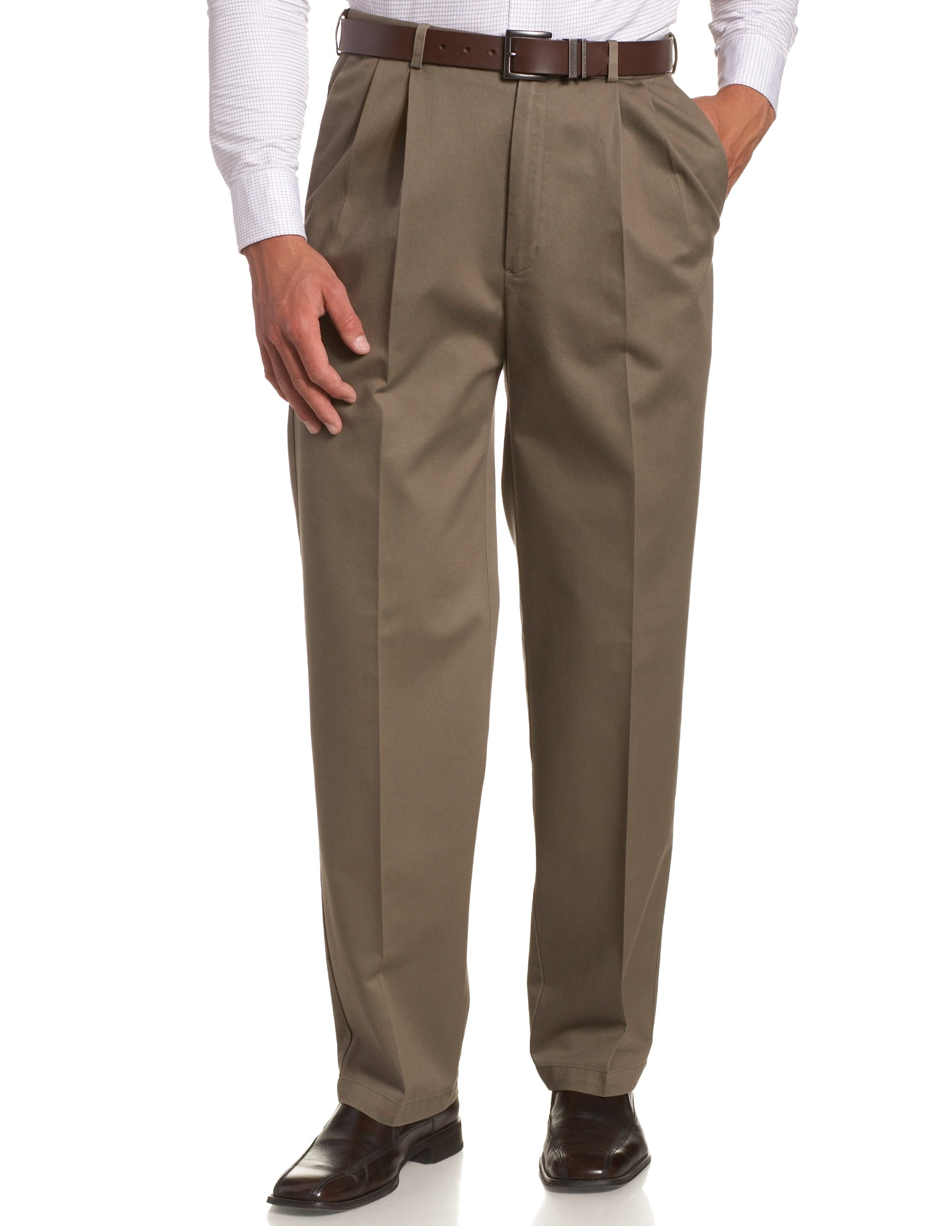 pleated khaki pants with cuffs
