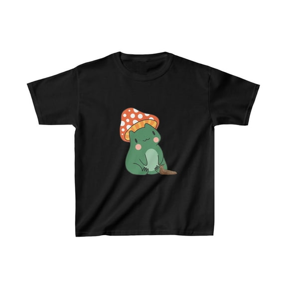 Cottagecore Aesthetic Frog Slug Cute Vintage Kids T-Shirt
