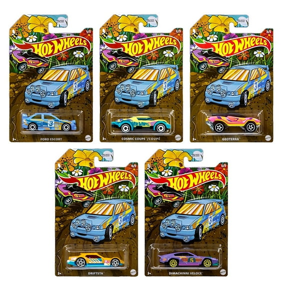 Mattel Hot Wheels Cars - Easter [Spring] 2026 Collection - SET OF 5 [Escort, Geoterra, Driftsta  2]