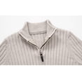 thumbnail image 5 of Men's Long-sleeved Half-turtleneck Zip-up Sweater, 5 of 11