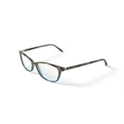 Walmart Womens WOP64 Square Prescription Eyeglasses with Case, Brown Turquoise