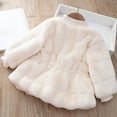 thumbnail image 6 of Lkhaha 2025 Girls Jacket Warm Fleece Thicken Button Up Padded Elegant Solid Color Fuzzy Children's Outfits Size 12-13 Years, 6 of 6