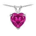 thumbnail image 2 of Star K � Simulated Pink Tourmaline 8mm Heart Pendant Necklace, 2 of 9
