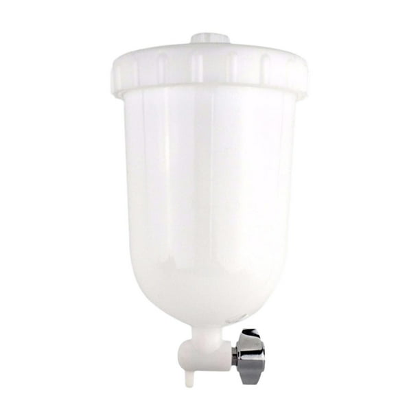 Tanque de pintura neumático para muebles con rosca para conectar al tanque de pintura neumático. 400ml montado lateralmente