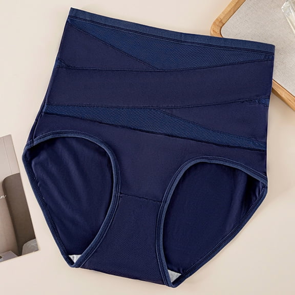 Delayuji Womens Panties High Waisted Loose Comfortable Cotton Elastic Panties Underwear