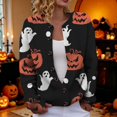 thumbnail image 2 of Evdexr Women's Halloween Cardigan Witch Ghost Graphic Cardigans Funny Knit Button Down Long Sleeve Jackets Open Front Plus Size Cardigan Sweaters 4XL, 2 of 5