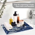 thumbnail image 5 of Acrylic Tray 15.7*11.8*1.9 Inch Transparent Tray Food Tray Tea Cup Tray Serving Trays Cosmetics Storage Kitchen Table Bathroom Sundry Storage Blue Oil Painting Tiger, 5 of 7