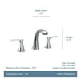 thumbnail image 3 of MOEN Findlay 84517 Widespread 2-Handle Bathroom Faucet in Chrome (Valve Included), 3 of 6
