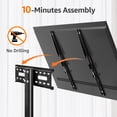 thumbnail image 6 of HOMOUNT Universal Tabletop TV Stand for 24-60 inch TVs, 5 Level Height Adjustable, Desktop TV Base with Tempered Glass Base, Max 400x400mm, Holds up to 88 lbs, 6 of 8
