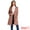 Dark Pink, variant on Women's Strap Cuff Solid Double Breasted Tie Belt Trench Coats Dark Brown S