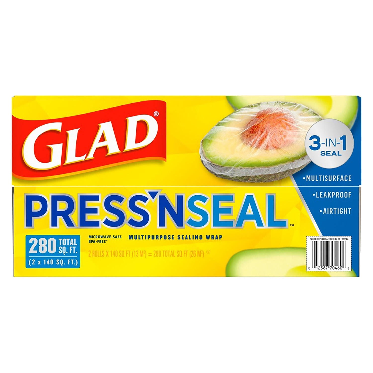 press & seal food & freezer bags