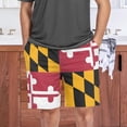 thumbnail image 7 of FREEAMG Maryland Flag USA State Flag Men's Pajama Pants Shorts Sleepwear Lounge Pajama Bottoms, 7 of 7