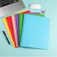 thumbnail image 4 of Plastic Pocket Folders with Business Card Slot, Project Folders with 2 Pockets and Top Retaining Flap, Poly File Folders for Back to School Supplies, Fits Letter Size Sheets, 1Pc(Pink,11.7x9.5"), 4 of 8