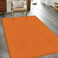 thumbnail image 4 of Burnt Orange 3x5 Area Rugs, Farmhouse Solid Orange Color Modern Art Non-Skid Rubber Backing Large Rectangle Rugs - Living Room Bedroom Home Office, Indoor Floor Mat Carpets Washable Rug, 4 of 9