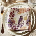 thumbnail image 1 of Vargottam Beige Bird Print Cotton Muslin Napkins - Set of 12, 20-Inch, Luxurious Soft Cloth Napkins for Dining & Events, Absorbent, Washable & Tableware, 1 of 7