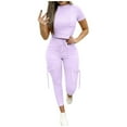 thumbnail image 1 of Blusa de manga corta para mujer Tops Traje deportivo Yoga Fitness Top Plus Pantalones Fridja  hjk2313, 1 of 6