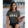 thumbnail image 2 of Hiding Ghost Dogs Halloween Outfit Pet Lovers Women's T-shirt, XL, Charcoal, 2 of 6