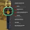 thumbnail image 4 of The Singing Machine Carpool Karaoke Microphone 2.0, Gold, 4 of 22