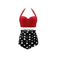 thumbnail image 1 of CHERRY CAT 50s Retro Swimsuits Womens High Waisted Bathing Suits, 1 of 2