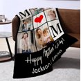 thumbnail image 5 of Personalized Mothers Day Birthday Gifts for Mom, Customized Mother's Day Unique Gifts from Daughter Son Kids Husband, Custom Mothers Day Blanket with Photos Text, Gifts for Mom Grandma Wife Blankets, 5 of 5
