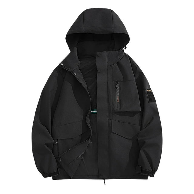 Veste de Travail à Capuche à Manches Longues pour Hommes, Coupe-Vent et Imperméable, pour l'Extérieur, pour Environnements Difficiles