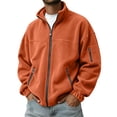 thumbnail image 2 of Polar Fleece Jacket for Men Ghalytn Full Zip Stand Collar Coat - Lightweight Outdoor Top with Pockets, 2 of 7