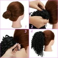 thumbnail image 6 of SAYFUT Short Afro Curly Ponytail Hair Piece for Women Ponytail Extension Afro Puff Drawstring Ponytail Clip In Hair Extensions Drawstring Curly Ponytail (1b/27#), 6 of 8