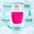 thumbnail image 4 of Vogacara Molde de cubitos de hielo para la cara, línea fina, hinchamiento de ojos, bola de glaseado Facial, molde rodante, masajeador de contorno Tratamientos faciales Rosa roja Vogacara CE013468-04, 4 of 6