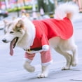 thumbnail image 6 of SPRING PARK Dog Cat Christmas Santa Claus Costume, Funny Pet Cosplay Outfits with a Cap, Puppy Fleece Warm Apparel Clothes for Xmas, 6 of 7