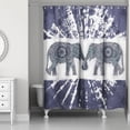 thumbnail image 2 of Creative Products Navy Boho Elephants 71x74 Shower Curtain, 2 of 2