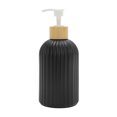 thumbnail image 1 of Dispensador de Jabón Vertical de Rayas de Fondo Redondo 1 Pc 13.53oz Negro Blanco, 1 of 1