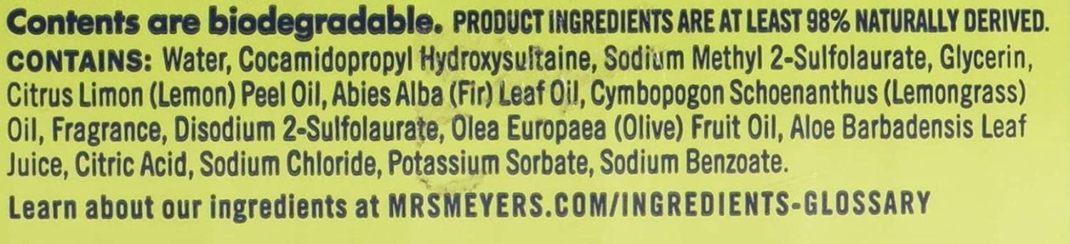 Mrs. Meyer's Clean Day Hand Soap Liquid, Lemon Verbena, 12.5 fl oz (6 pack) (Bundle)