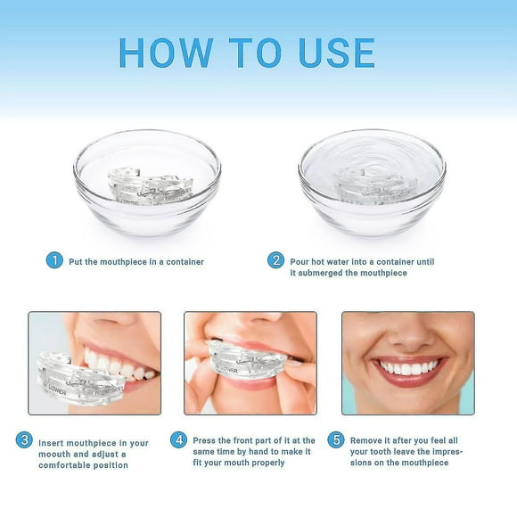 Anti-snore Mouthguard, Adjustable Anti-snoring Mouthpiece, Night Time Teeth Mouthguard Bruxism Sleeping Bite Guard,hw