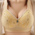 thumbnail image 2 of Fsqjgq Plus Size Lace Bras Thin No Steel Ring Comfortable Breathable Bra Adjustable Underwear Push up Women Lingerie Bra B C Cups Beige 42, 2 of 3