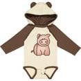 thumbnail image 3 of Inktastic pig Boys or Girls Long Sleeve Baby Bodysuit, 3 of 5