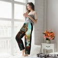 thumbnail image 5 of Salouo Riverside Meditating Cat Print Women's Pajama Pants Casual Loose Sweatpants PJs Flowy Pants Drawstring Palazzo for Women Wide Leg Pants Lounge Pajama -Medium, 5 of 8